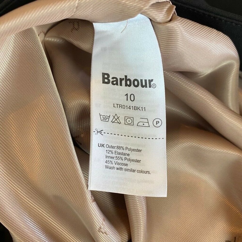 NEW Barbour For Land Rover Flare Dress Pants Black 6 - Picture 6 of 6